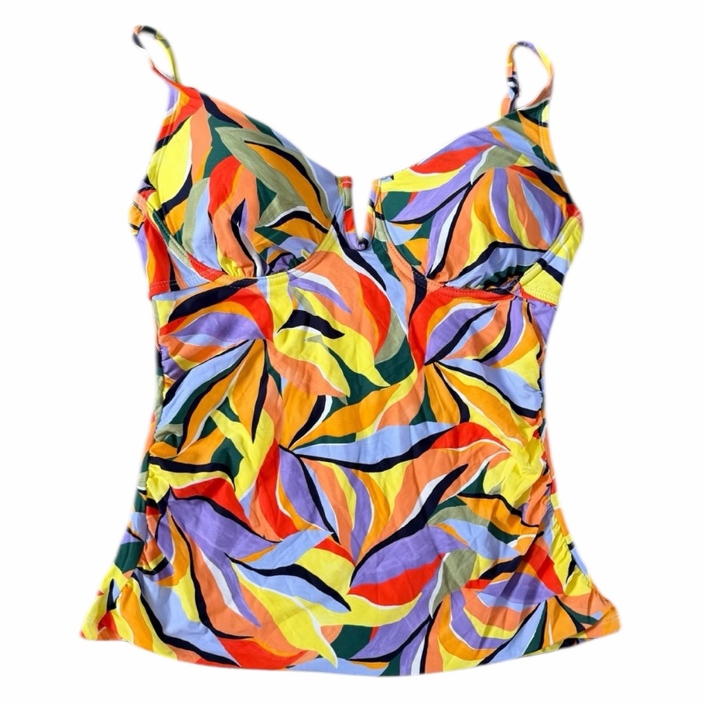 Anne Cole Women's Adjustable Strap Tankini Swim Top - Size Medium - PTP 15”